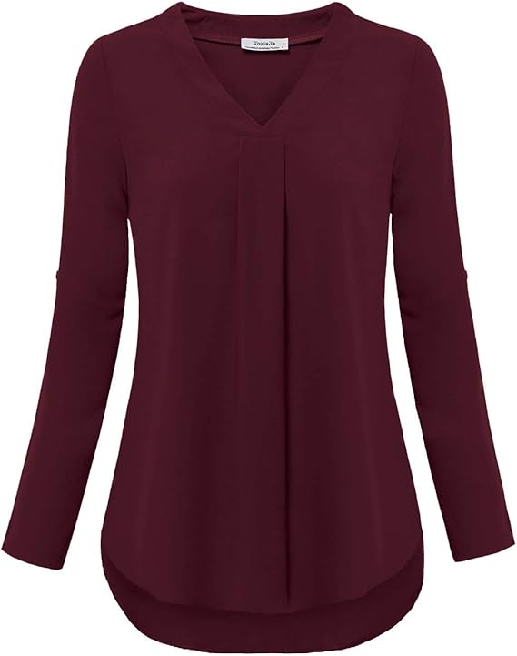 Blusa cuello V y manga 3/4