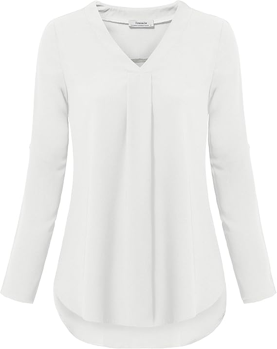 Blusa cuello V y manga 3/4
